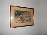 Victorian watercolor painting
