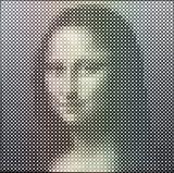 Lot#2006, YVARAL (JEAN-PIERRE VASARELY) (FRENCH, 1934-2002), ACRYLIC ON CANVAS, 1984, H 79", W 79",Signed Yvaral lower center, on verso "Yvaral", titled "Mona Lisa Sythetisee", dated 1984 and marked "No. ML247".  Framed.