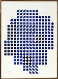 Lot#2051, VICTOR VASARELY (FRENCH/HUNGARIAN, 1906-1997), SCREENPRINT, H 12 1/4", W 9 1/2"#2/150; pencil signed; 14 3/4" x 10 3/4" paper; Kulicke metal frame.  Birmingham Gallery, Birmingham, MI label.