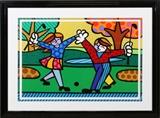 Lot#2056, ROMERO BRITTO (BRAZILIAN, 1963-), COLOR SCREENPRINT, H 30", W 44"