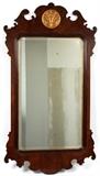 Lot#2176, HENREDON MAHOGANY WALL MIRROR, H 54", W 30"Beveled mirror.