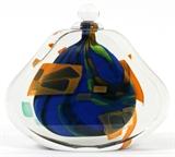 Lot#1010, BRENT KEE YOUNG (1946-), GLASS PERFUME BOTTLE, 1981, H 7", W 7"Brent Kee Young [American, b. 1946]. Signed and dated at underside, measuring H.7" x 7 1/2".