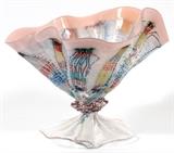 Lot#1011,JOHN LITTLETON (1957-) & KATE VOGEL (1956-), GLASS VASE, 1981, H 9", W 11"Signed and dated at base, measuring H. 9" x 11".  John Littleton (b. 1957); Kate Vogel (b.1956).