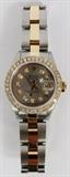 Lot#1042, ROLEX OYSTER PERPETUAL DATEJUST STAINLESS, YELLOW GOLD & DIAMOND LADY'S WRISTWATCH.Model 6917, serial number 5794404.