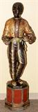 Lot#1043, VENETIAN CARVED WOOD & POLYCHROME BLACKAMOOR, H 55", W 12"