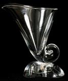 Lot#1094, STEUBEN CUT CRYSTAL CORNUCOPIA, H 7 1/4", L 5 1/2.Signed.