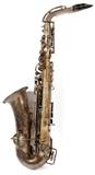 Lot#29, SILVER PLATE SAXOPHONE, W 14", L 25"silver plate with mother-of-pearl keys. Engraved: "Symphony Professions Model, Made in Elkhart. # 5394"
