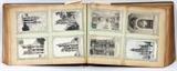 Lot#79, FRENCH POST CARD ALBUM 1902 - PARIS-WORLD'S-FAIR, PRE & POST WWI OVER (491) H 11"NEW YORK,  ST. LOUIS WORLDS FAIR 1904, CARTOONS, DRY FLOWERS, HAND COLORED, EMBOSSED, OVERLAYS, ORIGINAL PHOTOS, IN RELIEF, SPARKLES, MILITARY FRENCH SOLDIERS, FAMOUS PERSONS, MAUD GHELLY # 1047, French Blacks,  (1- Antique  French  Album); SIZE; Height 11 1/2" High x 15 1/2" WIDE x 4" Depth.   No Hinge, NH, Automobiles, Horse Drawn Carriages, Trains, RAILROAD Trains, Art Deco, Art-Nouveau, French Territories, Colonies, Canal Scenes, Paris Floods of 1910, PRE-WORLD WAR I & POST - POST WORLD WAR I  Post Cards.   - 1904 world fair, BATTLE SCENES, Infantry, Etc. Approx. 1902 1913;  Some Are Older.