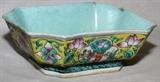 Lot#175, CHINESE RECTANGULAR PORCELAIN BOWL, C1900, W 7", L 4 1/2"having a square/octagonal shape with floral motif, short footed base.