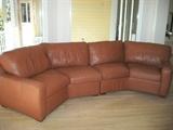 2 SECTION LEATHER SOFA - ROBB & STUCKY