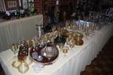 VENETIAN GLASSWARE AND DINNER SERVICE