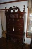 CHIPPENDALE STYLE CHEST ON CHEST