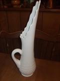 tall milk glass vase