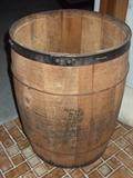 old wood barrel
