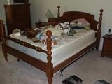 solid wood queen bed & mattress