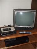 vintage TV, VHS player