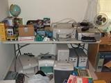 multiple computers, printers, scanners, & office supplies