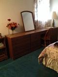 Suite of small vintage maple furniture; two dressers ($100 ea.) and a desk ($150.)