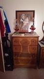 Lovely Bedroom set includes bed, chest and vanity with mirror