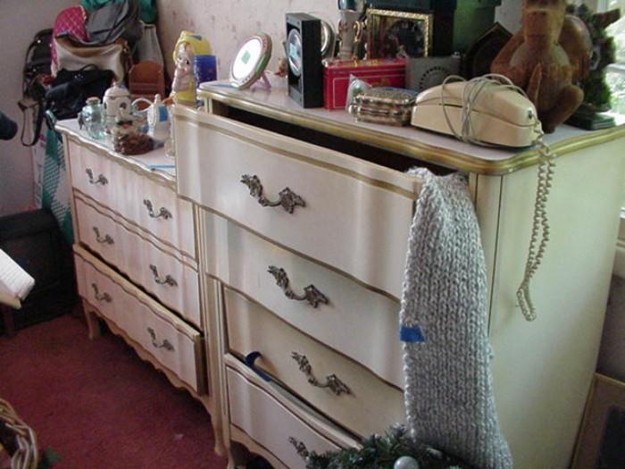 Three drawer French Provincial Chest and Four Drawer Chest