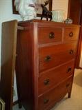 vintage mahogany chest ... looks great with the table leaf added for eye appeal :)