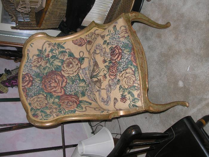 Brocade upholstered chair