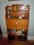 Oak drop front secretary desk