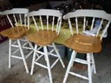 3 sturdy heavy bar stools