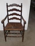 2 Antique ladderback  arm chairs   classic- never out of style