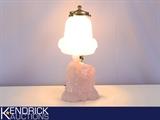 Vintage Glass Boudoir Vanity Lamp &nbsp;
