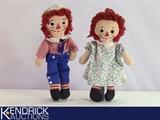 Vintage Knickerbocker Raggedy&nbsp;Ann and Andy Dolls
