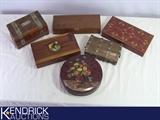 Lot of 6 Vintage&nbsp;Collectable Trinket/Storage&nbsp;Boxes
