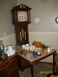 Grandmother clock and glass