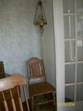 antique hanging lamp and chair