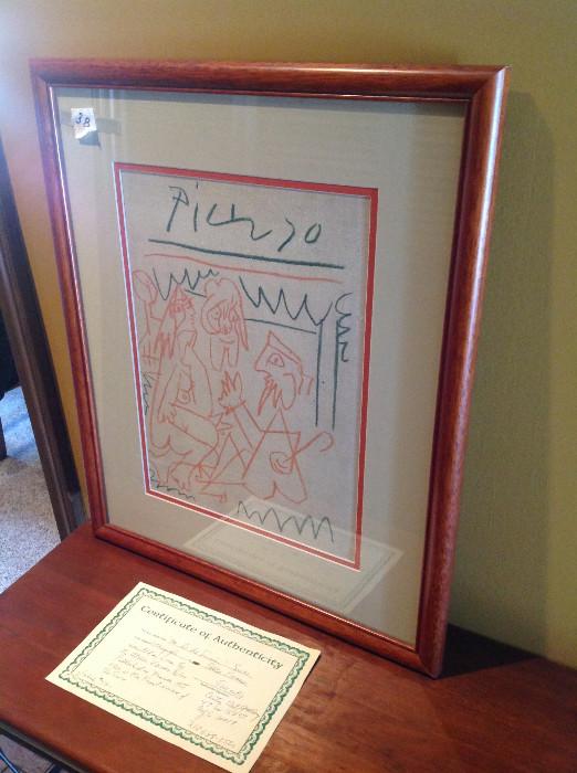 Picasso, "The Le De Jeunier Suite", lithograph on linen, 40/99