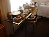 Glass-top, steel-frame buffet