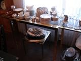 Glass-top, steel-frame buffet