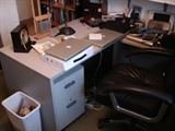 Contemporary office desk with side return