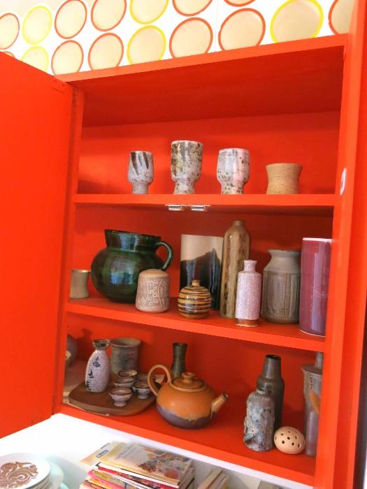 1960s handmade pottery by artisan homeowner and other artists