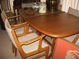 Teak dinning table and chairs