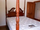 Four poster  bed with Queen mattress