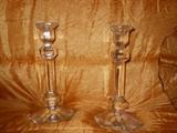 val st  lamert  crystal candlesticks 