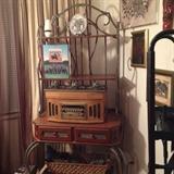 Iron and wood bakers rack