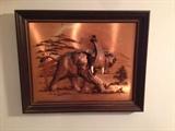 Dimensional copper elephant wall art