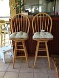 Swivel Bar stools with cushions