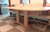 Art Deco Kitchen Table w/ 6 rolling chairs 