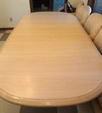 Art Deco Kitchen Table w/ 6 rolling chairs 