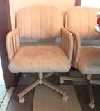 Art Deco Kitchen Table w/ 6 rolling chairs 