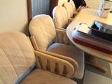 Art Deco Kitchen Table w/ 6 rolling chairs 