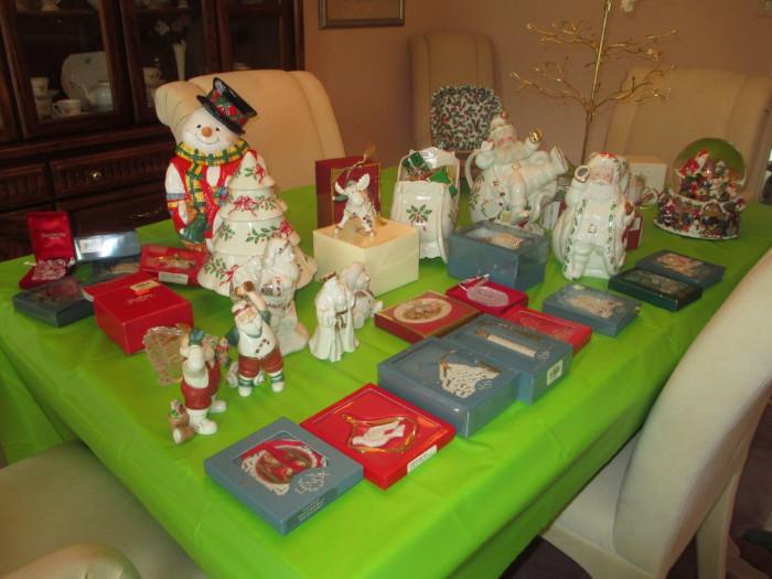 LENOX CHRISTMAS, BACCARAT ORANAMENT, WATERFORD ORNAMENT